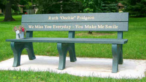 Memorial Custom Recycled Plastic Bench